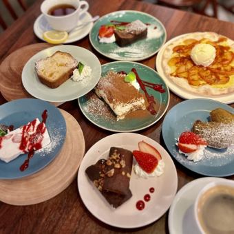New☆【ティータイム☆選べるドルチェ】カフェ付☆新静岡セノバ駅直結☆静岡駅で素敵な女子会☆