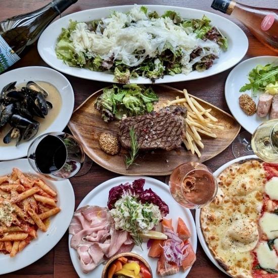 ソムリエ厳選のワインやクラフトビールが500円！お得に楽しむカジュアルイタリアン☆