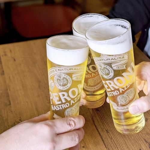 爽やかで軽快な口当たりの【ペローニ】生ビール☆