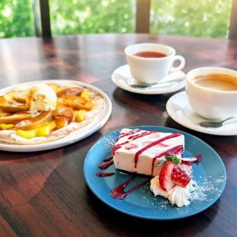 New☆【ティータイム☆選べるドルチェ】カフェ付☆新静岡セノバ駅直結☆静岡駅で素敵な女子会☆