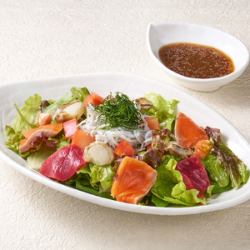 Colorful seafood salad