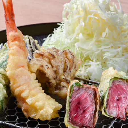 佐賀牛入り！天ぷら盛り合わせ5種