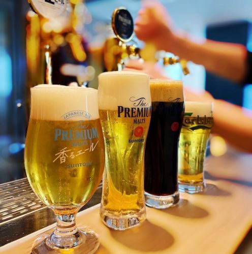 4種のビアサーバー完備！飲み放題メニューは約80種以上
