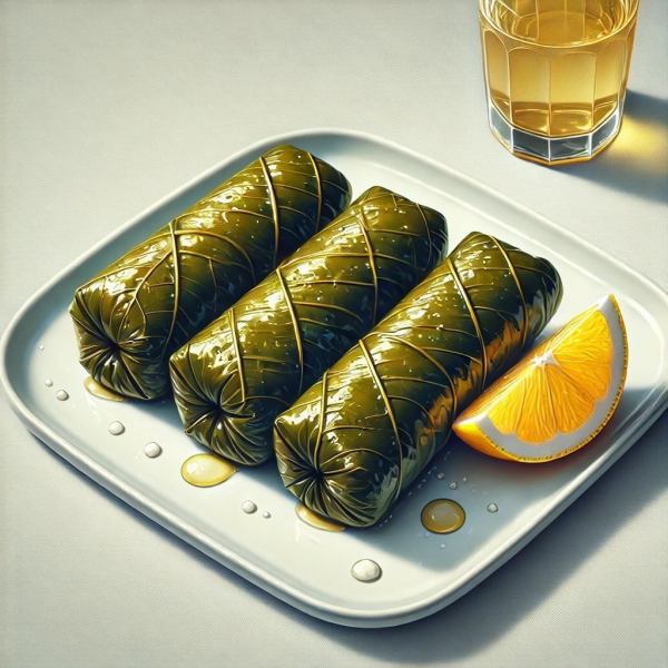 ブドウの葉で包まれたトルコの名物おつまみ