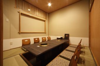 You can enjoy yakiniku slowly in a private room