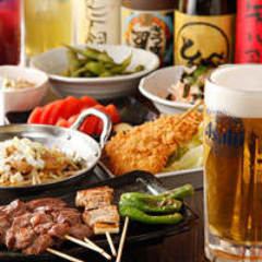 【2時間飲み放題付】炭火の焼き物!伝統の揚げ串!とんぺいの料理を凝縮!全10品!