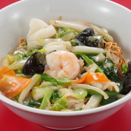 五目かた焼きそば