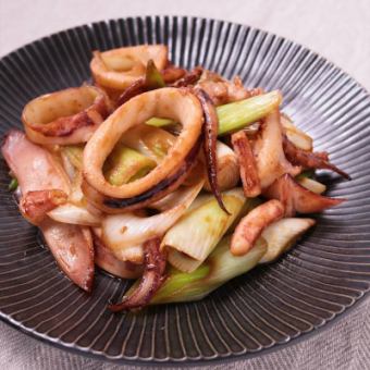 Stir-fried squid set meal