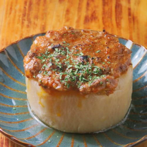大根　牛筋ワイン煮