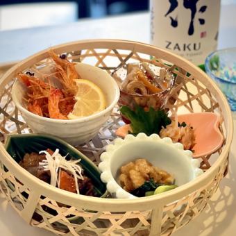 ななやコース/お料理＋日本酒含む飲み放題２H【アテ5種盛りからの食事５品+日本酒10種】