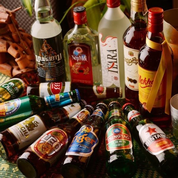お酒も楽しめる♪アジア各国のビールや焼酎をご賞味ください♪