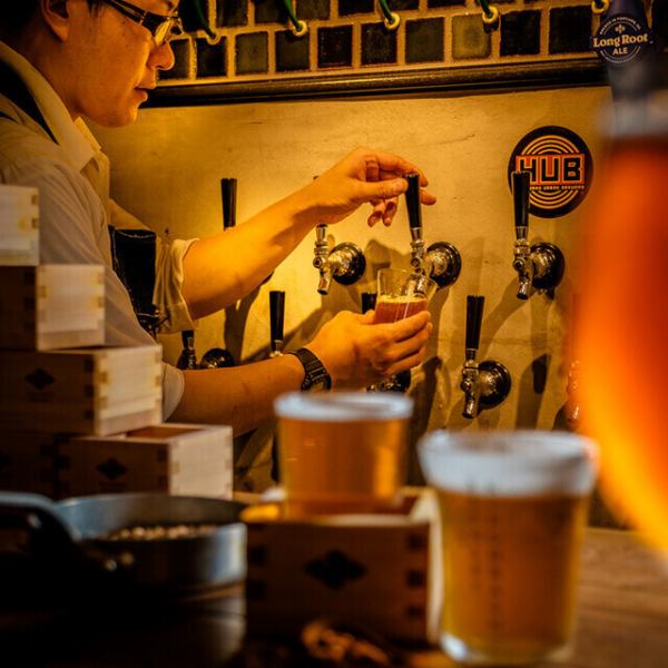 ※NIHONBASHI BREWERY.は東京店と人形町店の2店舗ございます※米国最高峰のレシピの看板ビール含む13種が楽しめるクラフトビール専門店素材にこだわる逸品と洗練された店内で乾杯♪歓送迎会に◎