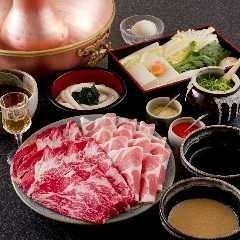 [High quality beef loin + high quality pork loin + high quality beef tongue] Shabu-shabu Samadhi course + 2H all-you-can-drink 5000 yen [Banquet/Private]