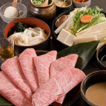 All-you-can-eat special Japanese black beef & premium pork shabu-shabu + 2 hours all-you-can-drink course 8,800 yen (banquet/private)