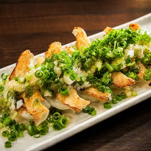 Plenty of green onion and salt dumplings