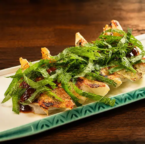 Plum and shiso dumplings
