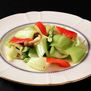清炒青菜 (青菜の塩味強火炒め)