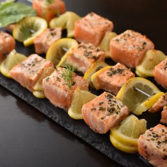 Salmon kebab