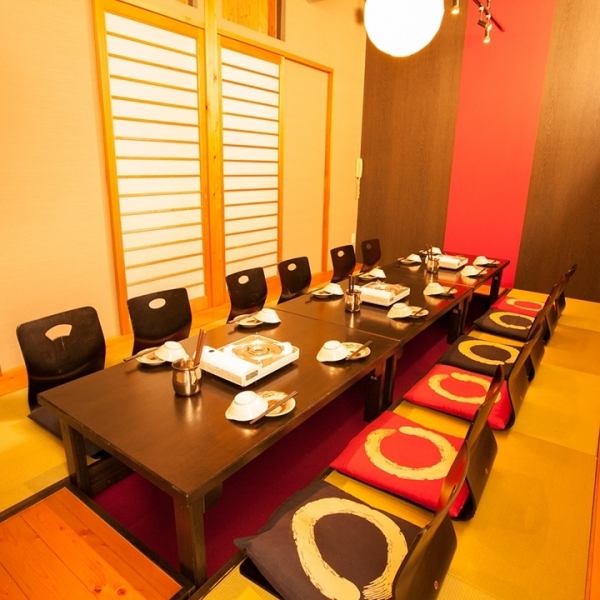 You can have a relaxing meal in a calm Japanese space.Since it is a completely private room for 10 people or more, please spend a relaxing time with your friends and family in a private space without worrying about your surroundings.Weekends are especially popular, so don't forget to make a reservation!