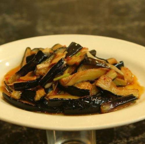 ナスのユウリンソースかけ