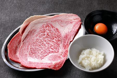 焼きしゃぶとろけるサーロイン ひとくちライス付き