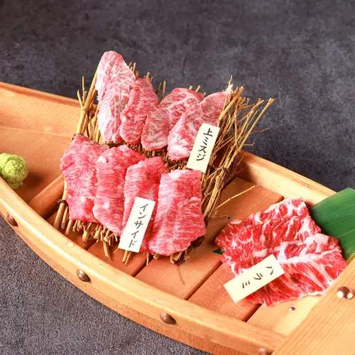三种高级日本牛肉拼盘