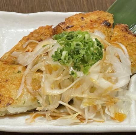 山芋焼きお好み焼き,ネギポン酢