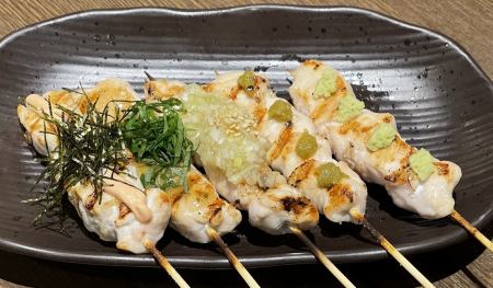 ささみ串　わさび/明太マヨ/柚子胡椒/梅しそ