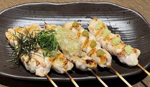 ささみ串　わさび/明太マヨ/柚子胡椒/梅しそ
