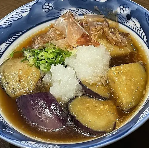 自家製牛すじ肉豆腐/茄子の揚げ出し