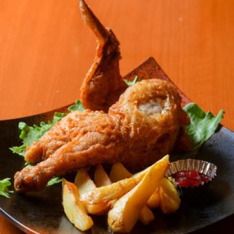 [2 hours all-you-can-drink included] 4,500 yen banquet course ♪ Includes our specialty fried chicken half