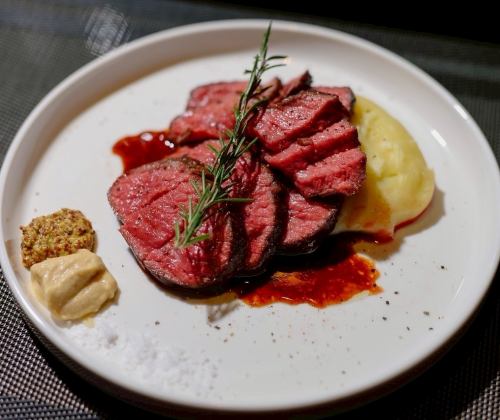 Enjoy A5-grade steak cooked at low temperature