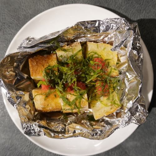 明太子と大葉のガーリックトースト