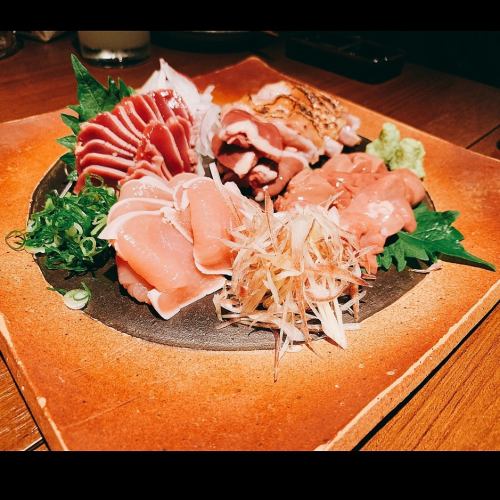 Five kinds of chicken sashimi