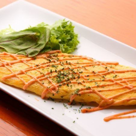 Mentaiko cheese omelet