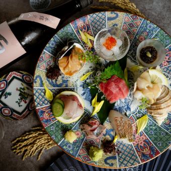[E-50 types of sake and shochu, welcome and farewell party, New Year's party plan-] 7 dishes + 2.5 hours of all-you-can-drink for 5,500 yen - Enjoy a hearty seafood meal