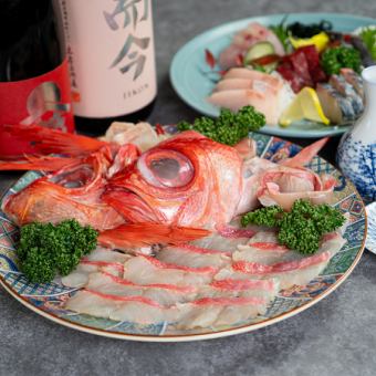 【D-祝-金目鯛のしゃぶしゃぶコース-】全7品＋3時間飲み放題6480円。-海鮮づくしのPlan-