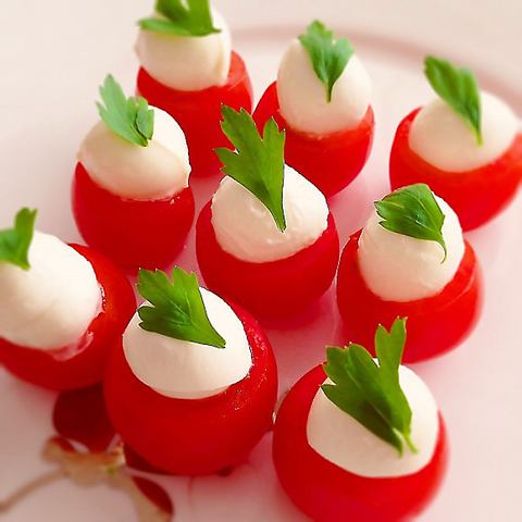 Tomato and mozzarella caprese