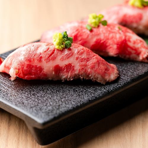 大判和牛ブリスケ寿司 山わさび添え