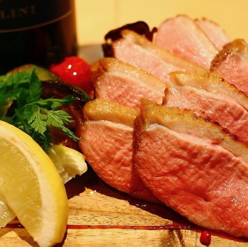 合鴨のソテー柚子胡椒添え