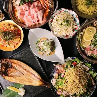 【6/8～】2H飲み放題付！選べるお鍋や道産子ザンギなど8品【彩り北海道コース】5500円(税込)