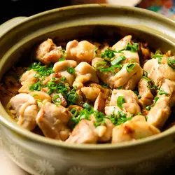 お席で炊く舞茸と中札内地鶏で作る　出汁土鍋飯一合