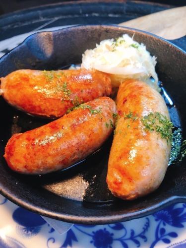 Assortment of 3 kinds of homemade sausages