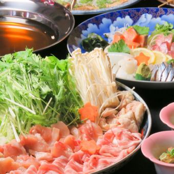 Year-end party! Harubo's choice of hot pot course with sashimi platter! 2 hours of all-you-can-drink! Dry beer! 9 dishes for 5,000 yen