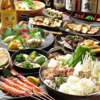 歓送迎会に！【3時間飲み放題付】料理10品『万寿-MANJU-コース』5980⇒5480円《鍋宴会/女子会》