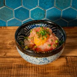 Negitoro yukke rice bowl
