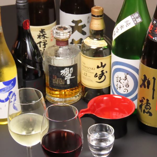 秋田県産 日本酒やナチュラルワインなどの豊富なドリンクメニュー