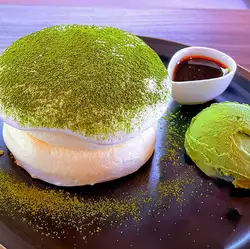 抹茶紅糖漿煎餅