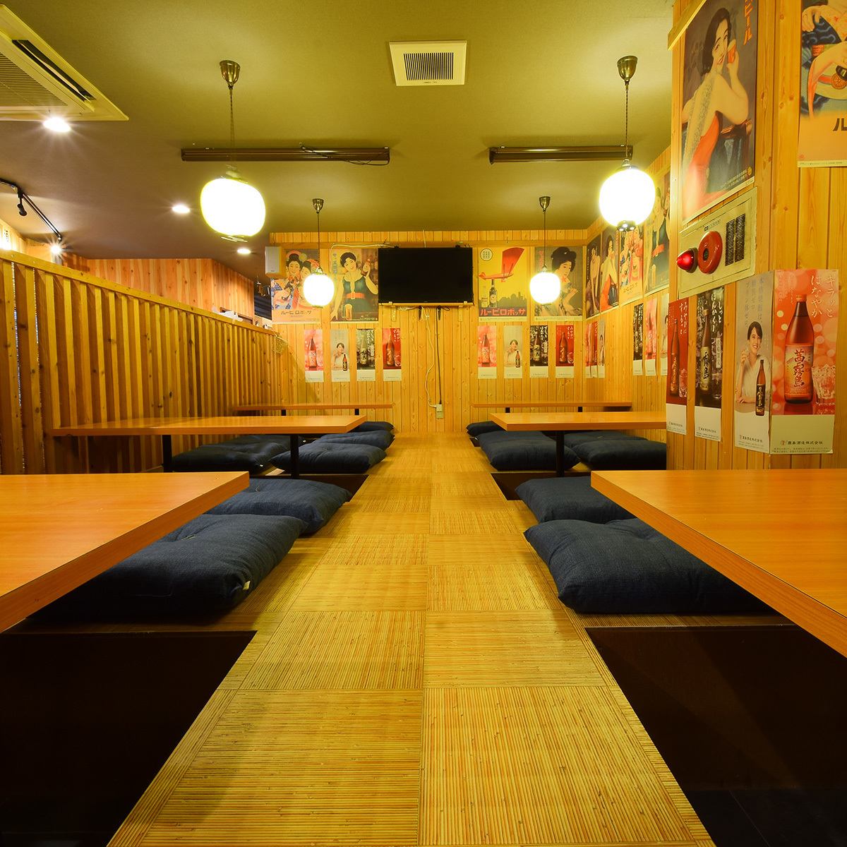 A horigotatsu seat that can be used for banquets with a large number of people♪