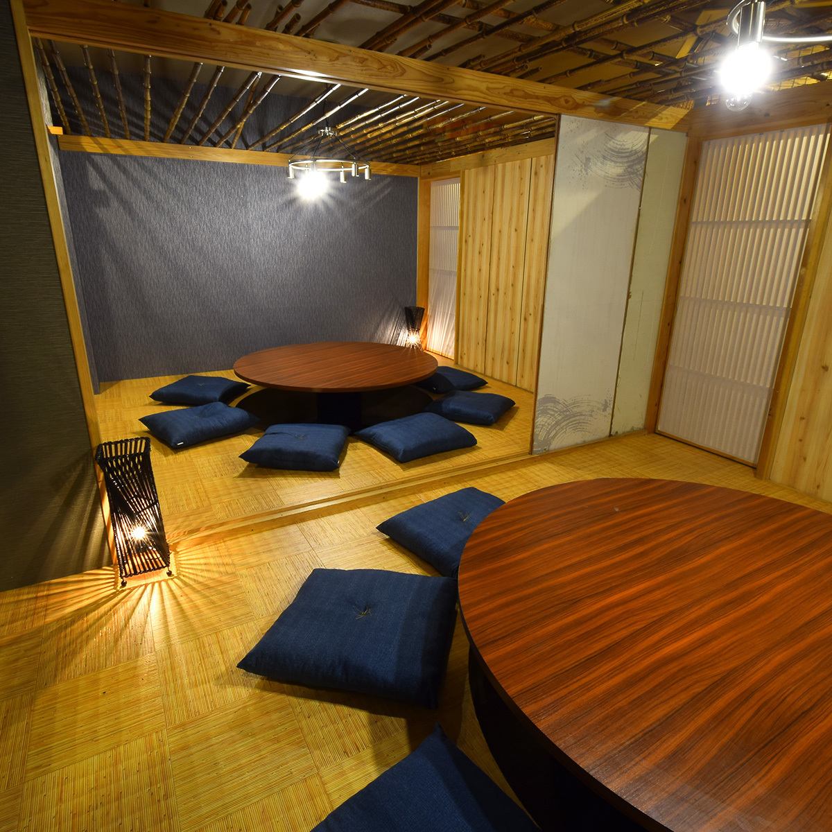 A horigotatsu seat that can be used for parties with a large number of people♪